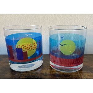 Sisters of Los Angeles, retro rocks glasses / set of 2